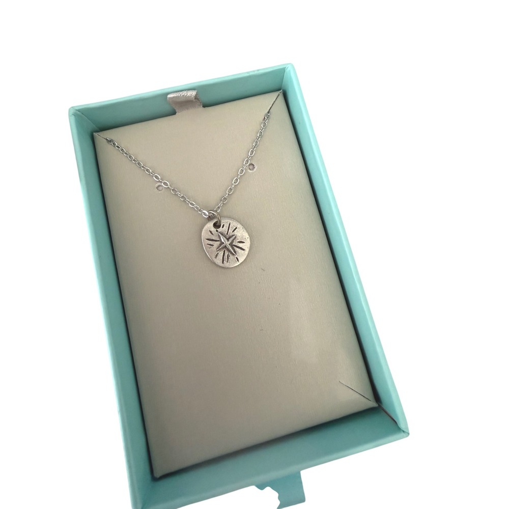 Lisa Leonard Designs Necklace OS Silver Compass Star Handcrafted Pewter Pendant